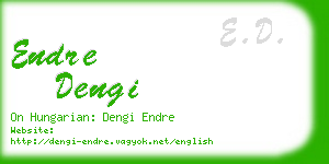 endre dengi business card